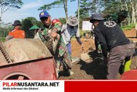 Tidak Mengenal Hari Libur, TNI dan Warga Girimarto Kebut Pembangunan Jembatan Penghubung Tiga Wilayah