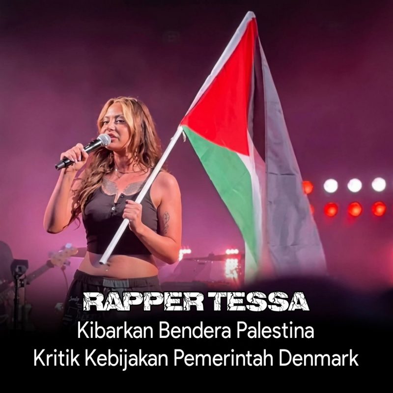 Aksi Solidaritas di Panggung Musik: Rapper Tessa Kibarkan Bendera Palestina dan Kritik Kebijakan Pemerintah Denmark