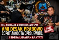 AMI Desak Prabowo Copot Oknum Anggota DPRD Jember yang Viral Main Game dan Merokok Saat Rapat