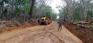 TMMD ke-128 Kodim 0402/OKI, Progres Pembangunan Jalan di Desa Pematang Sukatani Hampir Rampung 100 Persen