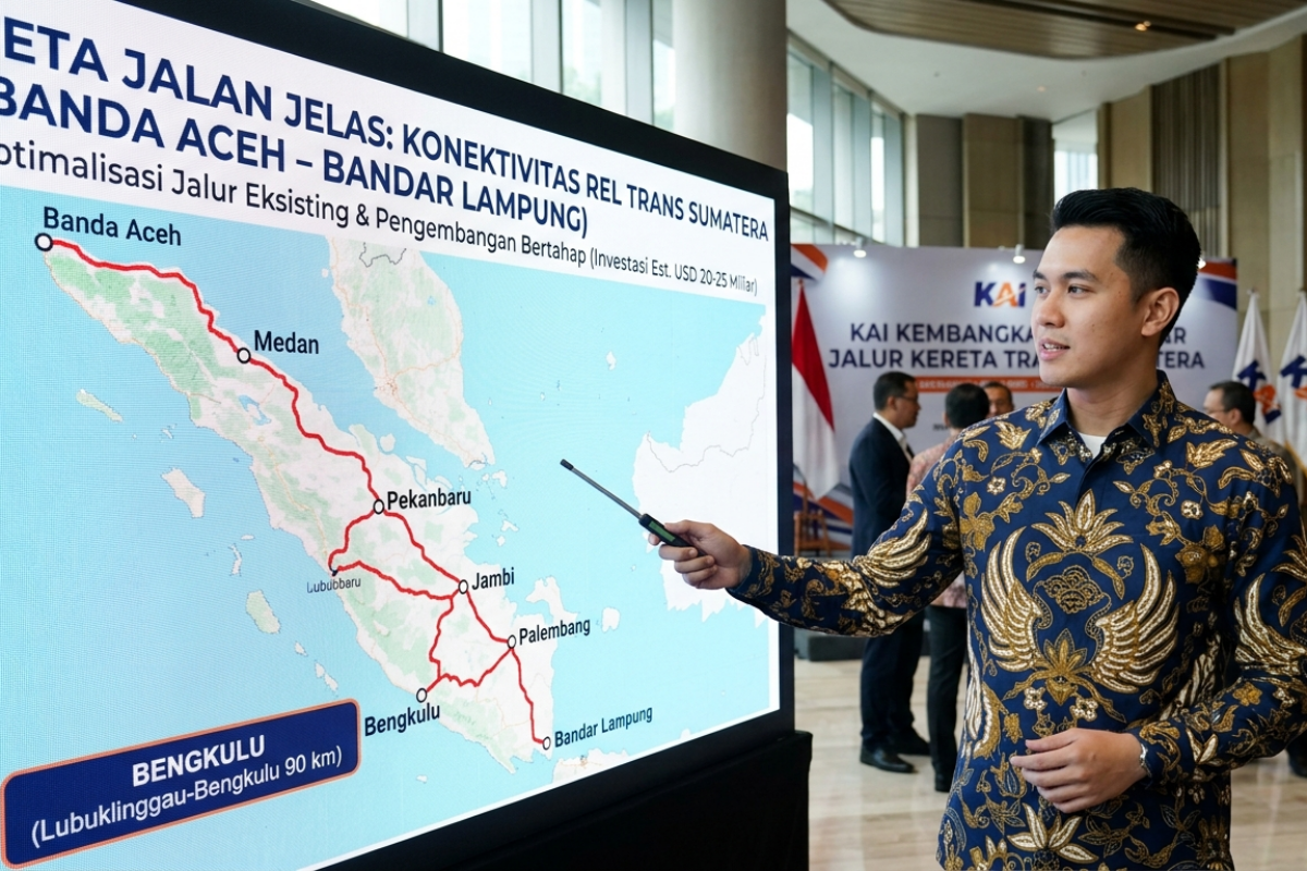 KAI Kembangkan Jalur Kereta Trans Sumatera, Alan Juyadi Sarankan Pembuatan Peta Jalan yang Jelas