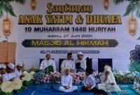 Momentum Tahun Baru Islam, Takmir Masjid Al Hikmah Kota Probolinggo Salurkan Santunan bagi Anak Yatim dan Dhuafa