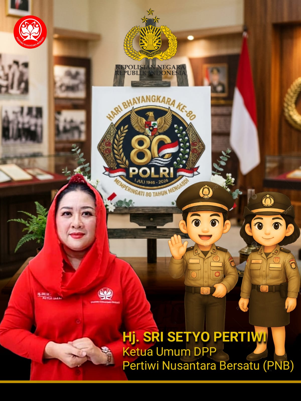 Hari Bhayangkara ke-80: Ketum Ormas Pertiwi Nusantara Bersatu Ajak Masyarakat Bersinergi Dukung Polri Presisi