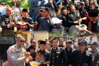 Prank Hari Bhayangkara, PJU Polda Jatim, Polrestabes & Polres Pelabuhan Tanjung Perak Keluar Hadapi Massa AMI, Ujungnya Malah Potong Kue